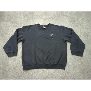 Tesla Pullover Sweatshirt Unisex Adults XL Black Crewneck Logo Workwear Uniform